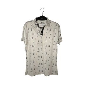 Boston Scott Golf Polo Mens Large Moroccan Nights‎ UPF Moisture Wicking NWT